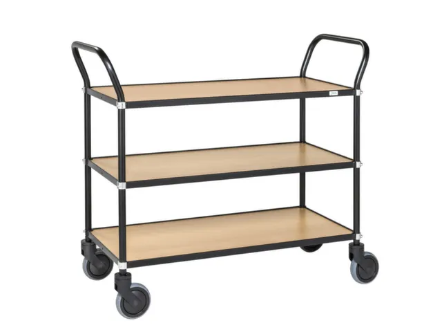 tafelwagen,draagverm. 250kg,3xhouten plaat,laadvl. LxB 950x430mm