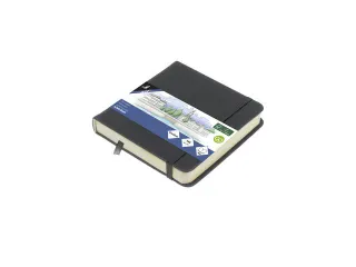 Schetsboek Kangaro 12x12cm cold grey PU HC 80 vel 140gr roomwit met el - 1