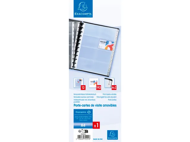 Visitenkaartenhouder ring A4 zwart