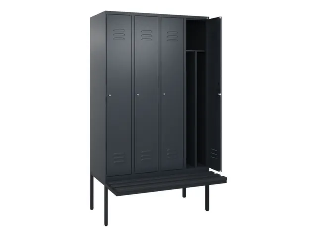 locker voor scheiding van kleding,HxBxD 2120x1200x815mm,4vak