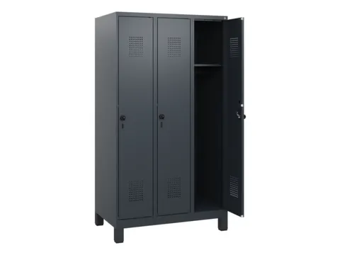 schoollocker,HxBxD 1630x900x500mm,3vak,vak B 300mm,draaigrendel,voeten