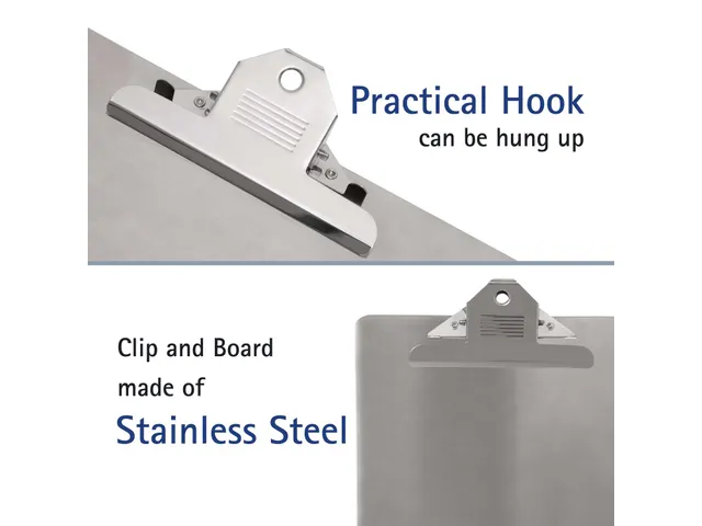 Klembord MAUL A4 staand klem en bord zijn RVS