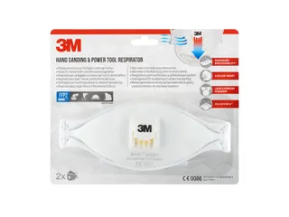 Stofmasker 3M Aura voor schuren 9322 FFP2 met ventiel 2 stuks - 2