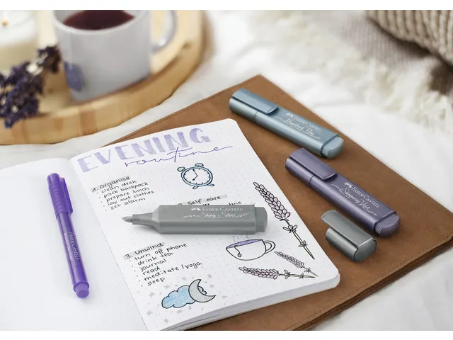 Tekstmarker Faber Castell Metallic zilver