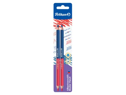 Potlood Pelikan 3mm rood/blauw 2 stuks
