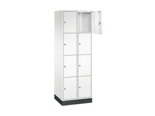 lockerkast,HxBxD 1950x620x500mm,2x4vakken,cil.-slot,sokkel - 1