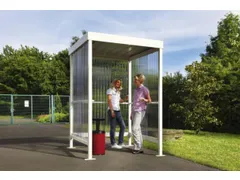 rokersoverkapping,HxBxD 2360x1720x1580mm,wanden gegolfd polycarbonaat