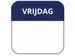 LabelLORD PL Dagetiket Vrijdag 25x25mm Donkerblauw Flushlabel 1000 st.