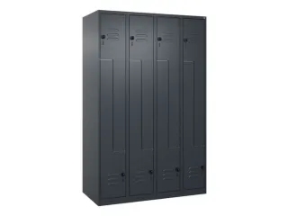 Z-garderobekast,HxBxD 1850x1200x500mm,vak B 150/300mm,draaigrendel - 1