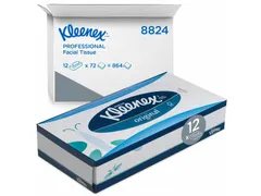 Kleenex 8824 facial tissue 3-laags wit 20x20cm 12x72 tissues