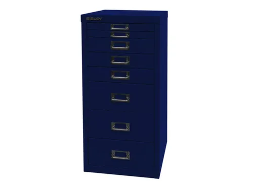 kantoor-ladekast HxBxD 590x279x380mm 8 laden romp oxfordblauw staal
