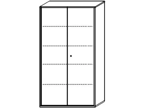 Kantoorkast 1920x1000x430mm Decor Romp Wit Decor Front Lichtgrijs
