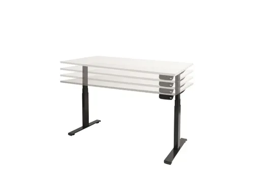 Dextro Plus Zit-sta Bureau Elektrisch 180x80 houtprint schaduw alu