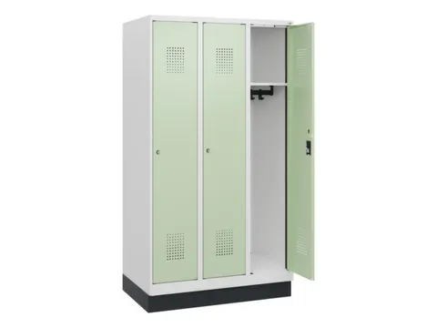 schoollocker,HxBxD 1630x900x500mm,3vak,vak B 300mm,cil.-slot,sokkel