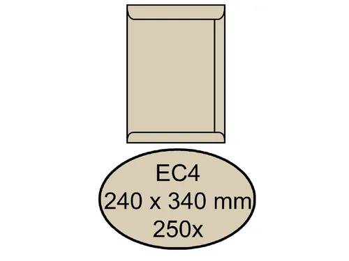 Envelop Quantore Akte Ec4 240X340Mm 120Gr Cremekraft Gegomd