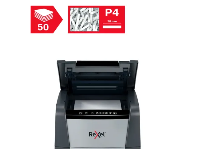 Papiervernietiger Rexel Optimum Auto+ 50X P-4 snippers 4x28mm