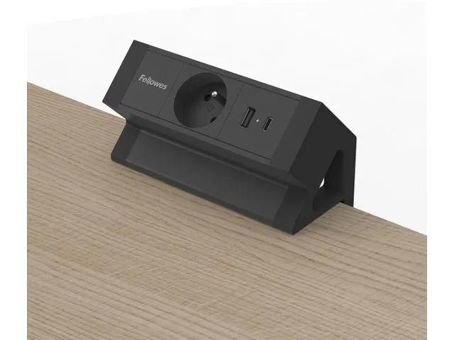 contactdoos Power Desk zwart voor België