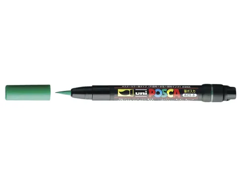 Brushverfstift Posca PCF350 Penseelpunt 1-10mm Groen