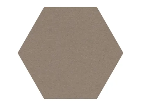 Prikbord Zeshoek Bruin Kleur 2208 Bulletin Paneel Ø 60cm frameloos