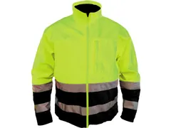 M-Wear 1300 softshell jas Fluo Geel Marine Blauw Maat 3XL