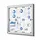 Vergrendelbaar vitrine mededelingenbord Indoor/Outdoor 6xA4 Zilver