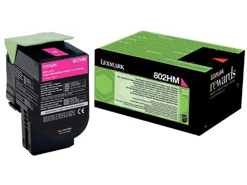 Return Program toner 802 3000 pagina 80C2HM0 magenta