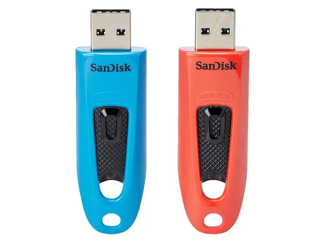 Sandisk ULTRA USB 3.0 USB Stick 32GB Duo Pack Blauw/rood