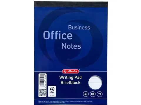 bloc-notes, ft A5, 70 g/m², 100 feuilles, ligné