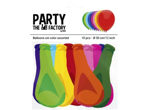 Ballon Haza uni 30cm 10 stuks assorti