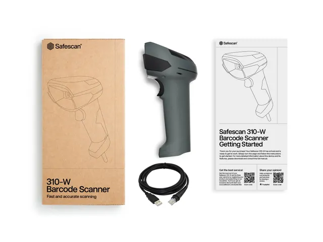 Safescan 310-W Barcodescanner 1D en 2D barcodes USB-A