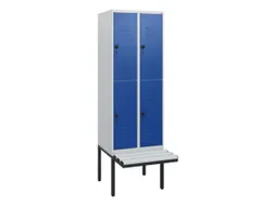Dubbeldekse dekenkist,HxBxD 1950x600x815mm,2x2vak.,vak B 300mm