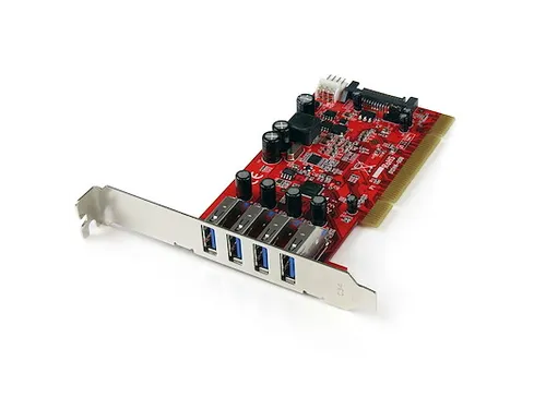 4 Poorts PCI SuperSpeed USB 3.0 Adapterkaart met SATA/SP4 Voeding
