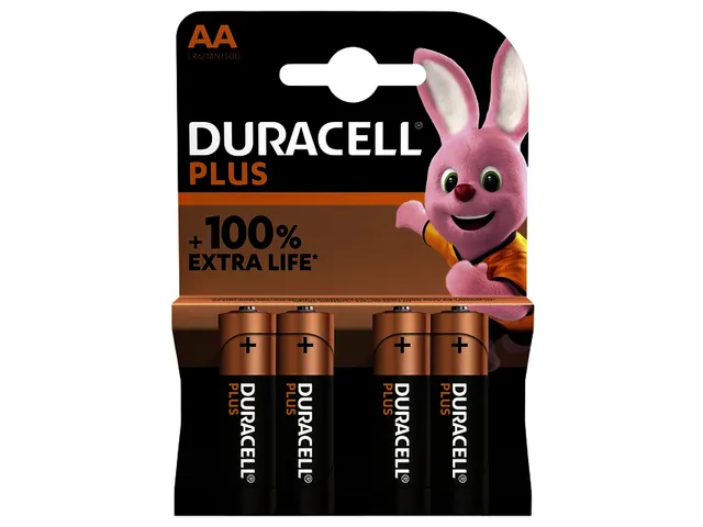 Batterij Duracell Plus 4xAA