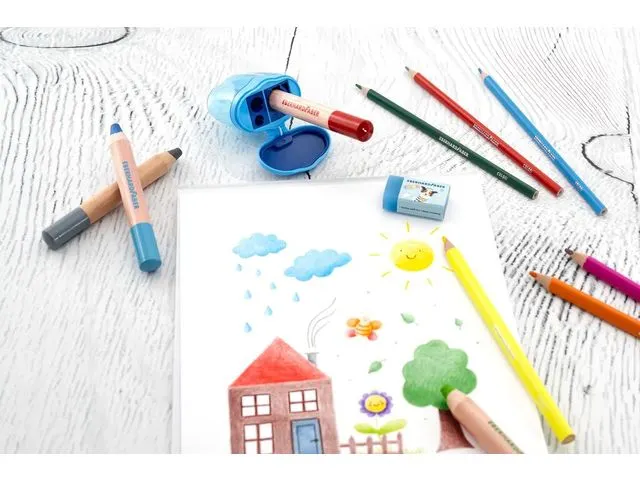 Taille-crayon Eberhard Faber 3 trous bleu