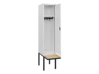 locker met bank,HxBxD 1950x400x815mm,1vak,vak B 400mm,cilinderslot - 1