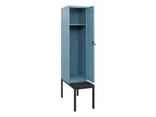 locker met bank,HxBxD 1950x400x815mm,1vak,vak B 400mm,draaigrendel - 1