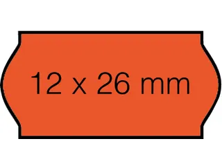 Prijsetiket 12x26mm Sato Samark permanent fluor rood 1500 stuks - 1