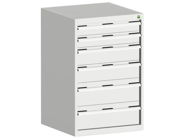 ladekast HxBxD 1000x650x650mm 6laden romp RAL7035 front RAL7035