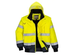 Portwest C465 hi-vis bomber jack, geel/marineblauw, maat 2XL, per stuk