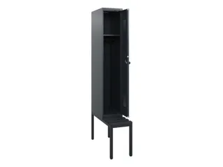 locker met bank,HxBxD 1950x300x815mm,1vak,vak B 300mm,draaigrendel - 1