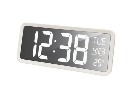 Digitale wandklok Technoline WS 8130 368x158x40mm wit XXL LED