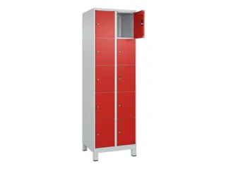 lockerkast,HxBxD 1950x600x500mm,2x5vakken,vak B 300mm,cil.-slot,voeten - 1