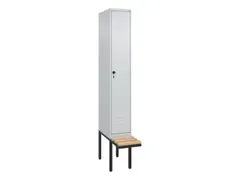 locker met bank,HxBxD 2120x300x815mm,1vak,vak B 300mm,draaigrendel