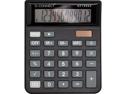 Q-CONNECT bureaurekenmachine KF19065 12 cijfers Zwart