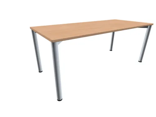 vergadertafel HxBxD 72x180x80cm rechthoekig beuken 4voeten Alu