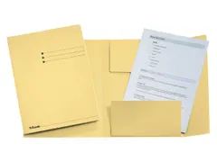 Dossiermap Esselte folio 3 kleppen manilla 275gr geel
