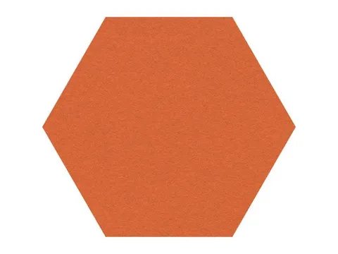 OUTLET Prikbord Zeshoek Oranje Kleur 2211 Bulletin Paneel Ø 60cm fram