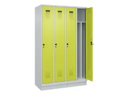 locker voor scheiding van kleding,HxBxD 1950x1200x500mm,4vak