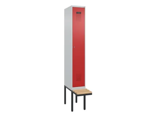 locker met bank,HxBxD 2120x300x815mm,1vak,vak B 300mm,cilinderslot
