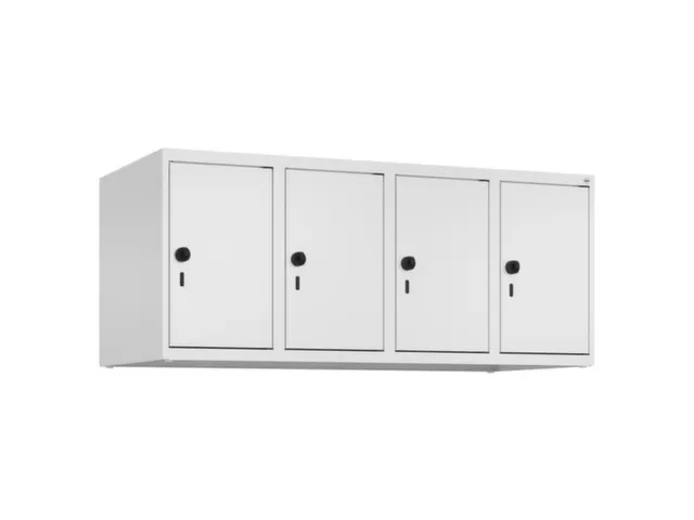 opzetkast,v. locker,4vak.,vak B 300mm,HxBxD 500x1200x500mm,vleugeldeur
